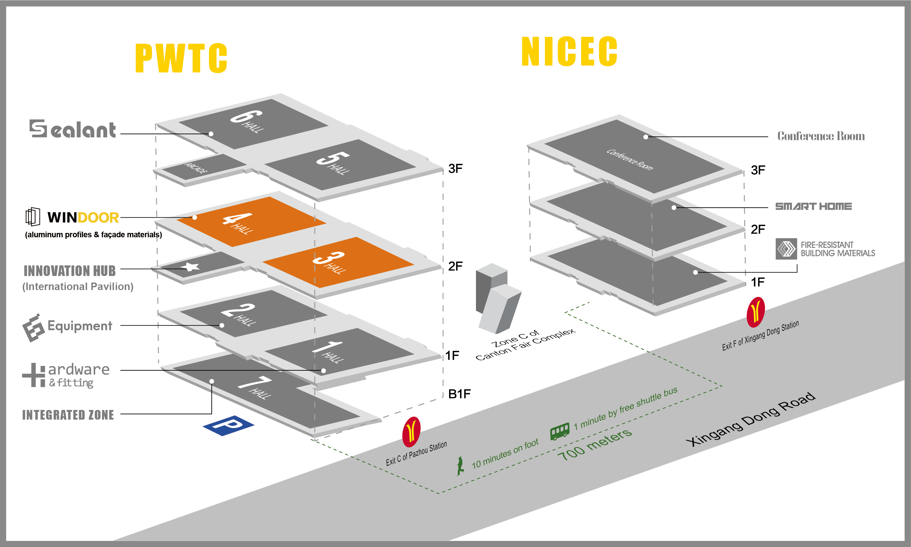 Windoor Expo_2020 Floor Plan_facade materials