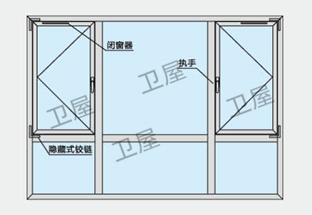 钢铝复合55系列非隔热防火窗系统