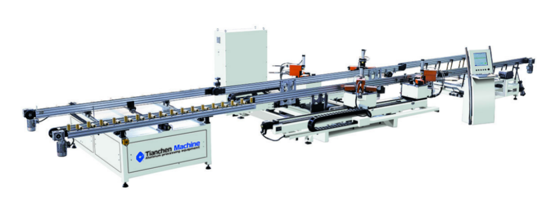 铝门窗数控四头组角机生产线 LM4XA-100×2200×3000