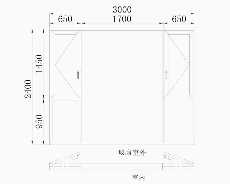 开拓者系列60单外开窗